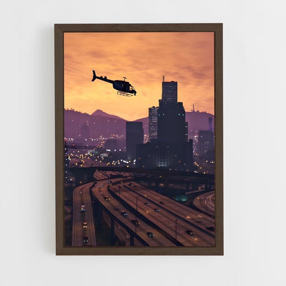 Poster Night in Los Santos – affiche GTA V (vue 5)